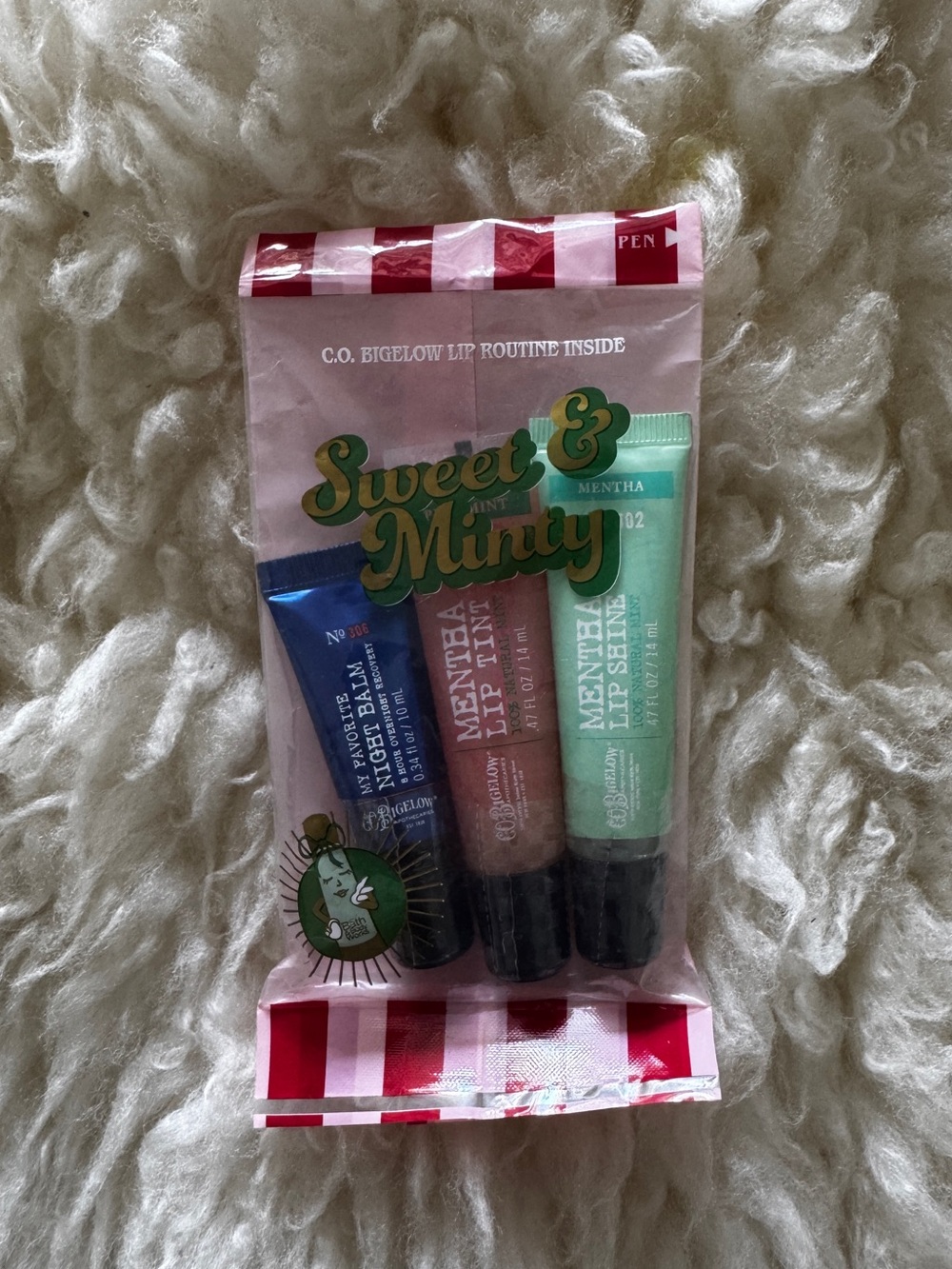 New BBW C.O. Bigelow Sweet & Minty Mentha Lip Care Routine Set